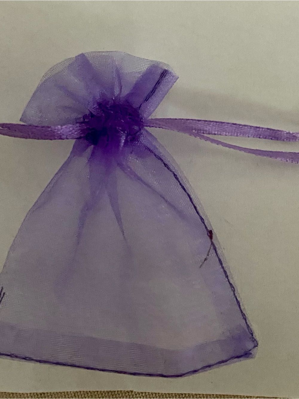 Purple Organza Drawstring Pouch for Jewelry, Favors & Gifts, Set of 40, 2" x 3"